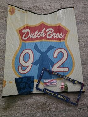 Dutch Bros Beige, Blue & Red 92 Logo Set